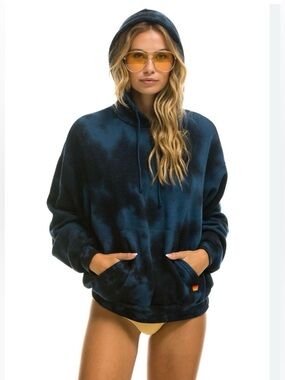 Aviator Nation RARE Hand Tie Dye Hoodie XS Pullover Sweatshirt California Made
